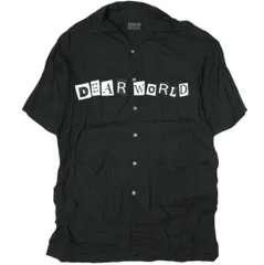Danke Schon ダンケシェーン DEAR WORLD SHIRTS ロゴ刺繍 レーヨンオープンカラーシャツ 19S-SHS134-DS Free BLACK 半袖 開襟 トップス g18559のサムネイル