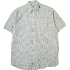 WHITELAND ホワイトランド 前後開閉 ストライプショートスリーブシャツ 17S-SHS496-WL Free グレー/ホワイト LHP 半袖 トップス g18657のサムネイル
