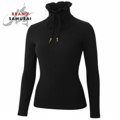 美品 GUCCI グッチ ドローコード タートルネックニット ウール/メタル ニット レディース A3-00166【中古】のサムネイル