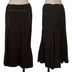 ダナキャランDONNA KARAN レーヨンストレッチスカート 黒Sのサムネイル