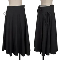 ヨウジヤマモト ノアールYohji Yamamoto NOIR コットンラップスカート 濃紺1のサムネイル
