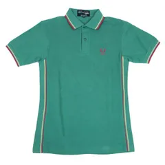 コムデギャルソンシャツ×フレッドペリーCOMME des GARCONS SHIRT×FRED PERRY ワンポイント刺繍鹿の子ポロシャツ ミントXSのサムネイル
