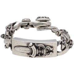 中古】 CHROME HEARTS クロムハーツ クロスバンド フープピアス SV925