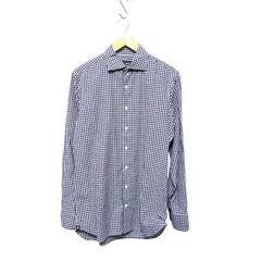 LARDINI ラルディーニ EGC1054 ギンガムチェックシャツ ホワイト系 サイズ15.5 67118のサムネイル