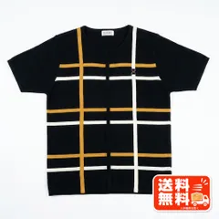 ELHEART エルハート チェック柄 半袖ニット LL ブラックのサムネイル