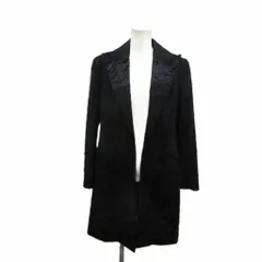 ジバンシィ GIVENCHY チェスターコート 38 黒 ブラック パイル地 長袖 ミドル丈 /PP ■GY06のサムネイル