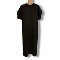 RIM.ARK リムアーク Tuck sleeve long op タックスリーブ ロングワンピース 半袖 無地 黒 ブラック 38 レディース 春 夏 ゴーゴー古着久喜倉庫店 23 No.2559のサムネイル