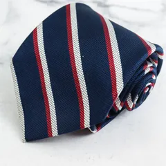ブルックスブラザーズ ブランド ネクタイ ストライプ柄 シルク アメリカ製 PO メンズ ネイビー Brooks Brothers 【中古】のサムネイル
