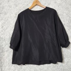 極美品✨️ 25SS Rene ブラウス シアー ギャザー ゆったり ブラック 