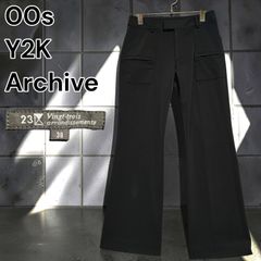 00s Y2K Archive ローライズワイドフレア ギミック XLサイズ相当 