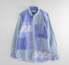 Karl Helmut ◆ ローズガーデナー プリントパッチワーク シャツ ブラウス サイズ3 (M) ブルー カールヘルム ピンクハウス ◆GG22のサムネイル