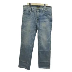 リーバイス Levi's デニム ジーンズ パンツ 32 青 ブルー 無地 ウォッシュ加工 フルレングス 長ズボン /GR ■GY99のサムネイル