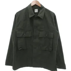 スピック&スパン Spick&Span シャツ ジャケット 長袖 レギュラーカラー ミリタリーデザイン オーバーサイズ 緑 グリーン /KB ■ECF006のサムネイル