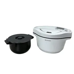 SHARP KN-HW24E-W ヘルシオ HEALSiO 水なし自動調理鍋 ホットクッカー 定格容量 2.4L 2020年製 シャープ 中古 W11431419のサムネイル
