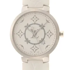 LOUIS VUITTON ルイ・ヴィトン タンブール スリムGM　【205】 QA120Z 腕時計 ラバー/ステンレススチール シルバー クオーツ ホワイト文字盤 ユニセックス【中古】のサムネイル