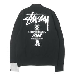 【新品】STUSSY ステューシー カーディガン ブラック 黒 サイズ:M mastermind JAPAN LOOPWHEELER スカルボーン スウェット カーディガン トップス トレーナー【メンズ】