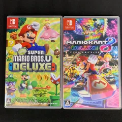中古 Switch NEWマリオブラザーズU マリオカート8 セットのサムネイル