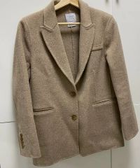 Wool Blend Jacket cocoa S herlipto - メルカリ