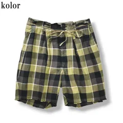 カラー kolor cotton check shorts チェック柄 カットオフデザイン コットン ショーツ ショートパンツ ハーフパンツ ハーパン 2 メンズのサムネイル