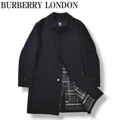バーバリー ロンドン BURBERRY LONDON 裏地ノバチェック キルティングライナー付き ハーフ ステンカラーコート バルマカーンコート オーバーコート LL ブラック メンズのサムネイル