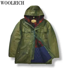 【希少】 90sヴィンテージ USA製 ウールリッチ WOOLRICH ロクヨンクロス 60／40 コットンナイロン クラシック マウンテンパーカー 裏ブランケット ジャケット アメカジ L オリーブ メンズのサムネイル