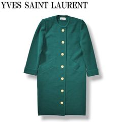 YVES SAINT LAURENT カシミヤ100%ステンカラーコート Yves Saint Laurent ステンカラーコート カシミア100% - メルカリ