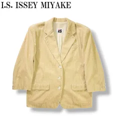 【入手困難】 80sヴィンテージ アイエス イッセイミヤケ I.S. ISSEY MIYAKE コーデュロイ シングル 3B テーラードジャケット デザイナーズ アーカイブ 秋冬 M ベージュ レディース ♪のサムネイル