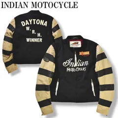 インディアンモトサイクル INDIAN MOTOCYCLE OLD WINNER ナイロン ライダースジャケット ライディング モーターサイクル バイカー アメカジ L ブラック メンズのサムネイル