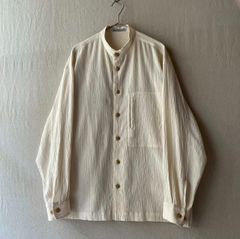 p*e様 50s SWEET ナイロン シアサッカーシャツ ブラウン フラップポ