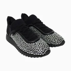 未使用フェラガモ クリスタル ビジュー スニーカー23.5前後Crystal Embellished Sneakersレディース靴のサムネイル