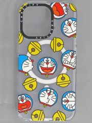 [중고]휴대 재킷 커버 도라에몽 & 벨(Icon) iPhone 14 미러 케이스 MagSafe 대응 케이스(스타라이트) [도라에몽×CASETiFY]