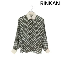 ランバン  RW TO6050 3198 A16 総柄シルク長袖シャツ レディース 34のサムネイル