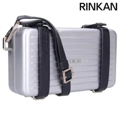 ディオール ×リモワ RIMOWA パーソナルポーチ アルミニウム & グレインドカーフスキンショルダーバッグ メンズのサムネイル