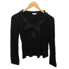 トゥービーシック TO BE CHIC カットソー Tシャツ 長袖 フリル 2 黒 ブラック UKE85-708-09 ■YHS14のサムネイル