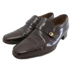 クリスチャンディオール Christian Dior MONSIEUR レザーシューズ ローファー スリッポン 皮革 24.5cm 茶 ブラウンのサムネイル