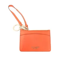 ケイトスペード KATE SPADE 定期入れ レザー 本革 オレンジ キーリング付き ジッパー開閉 /NU ■ECD001のサムネイル