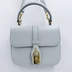 CELINE（セリーヌ）Tabou タブー ハンドバッグ ショルダーバッグ レザー ライトブルー ゴールド金具 2WAY レディース【中古】のサムネイル