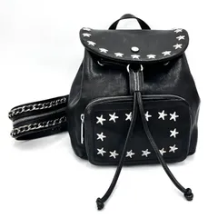 JIMMY CHOO（ジミーチュウ）SUKI バックパック リュックサック スタースタッズ ブラック レザー シルバー金具 レディース【中古】のサムネイル