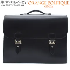 エルメス HERMES サックアデペッシュ41 □I刻印 ブラック シルバー金具 ボックスカーフ ブリーフケース ビジネスバッグ メンズ 101883168のサムネイル
