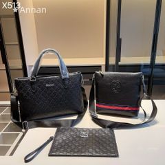 Free shipping nationwide. GUCCI GG Men's Business Bag, Clutch Bag, and Wallet 3-Piece Set.