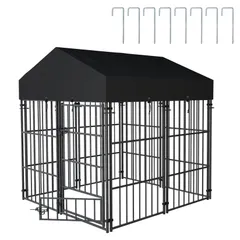 BingoPaw 鶏小屋 屋外 雨よけ 扉付き 犬小屋 大型犬ケージ 大きい テント 屋根付き 日よけ 室内 ドッグハウス サークル 中型犬 小型犬 頑丈 ペットハウス 物置小屋 Lサイズのサムネイル