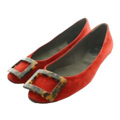 Roger Vivier 21cmフラットパンプス ブラック べっ甲風バックル - メルカリ