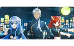 【中古】卓上マット 勇気ちひろ＆イブラヒム＆ラトナ・プティ(なんもしてねぇ) ラバーマット 「くじスクエア バーチャルYouTuber にじさんじ」 B賞のサムネイル