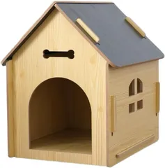 犬小屋ドーム型ベッド 屋外用 ドッグハウス 犬舎 小型犬 中型犬 木製 ペットハウス シェルタ いぬごや 清潔 水洗いOK 腐食に強い サビない 防風 防雨 全天候型 換気 日焼け対策 雨除けのサムネイル
