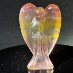 新品 トリプルカラーフローライト エンジェル 天使 天然石 置物 送料