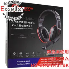 [bn:18] ELECOM　両耳小型4極ゲーミング有線ヘッドセット HS-GM04MSTBK　ブラックのサムネイル