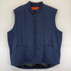 古着 レッドキャップ RED KAP ベスト フルジップ 大きいサイズ 中綿 ワーク 作業着 2XL  ネイビー 無地 メンズのサムネイル