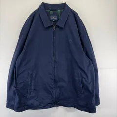 古着 ブルックスブラザーズ Brooks Brothers ジャケット スウィングトップ 裏地チェック ブルゾン 大きいサイズ 3XL  ネイビー メンズのサムネイル
