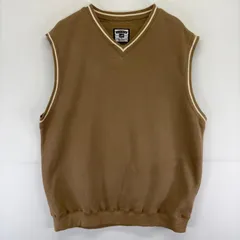古着 リー Lee ベスト プルオーバー Vネック スウェット 大きいサイズ リブ XL  ベージュ 無地 メンズのサムネイル