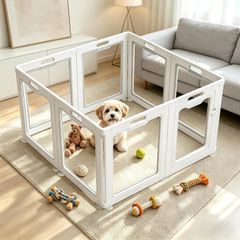アクリル室内用犬用サークル 高さ約60cm 8枚パネル ホワイト - メルカリ
